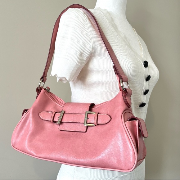 Handbags - Pink Buckle Detail Shoulder Bag